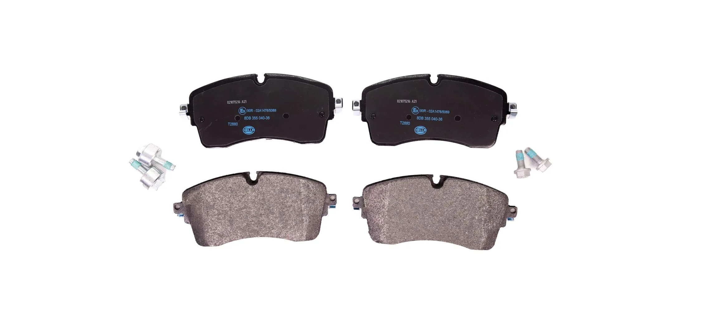 Колодки тормозные передние дисковые HELLA 8DB355040361