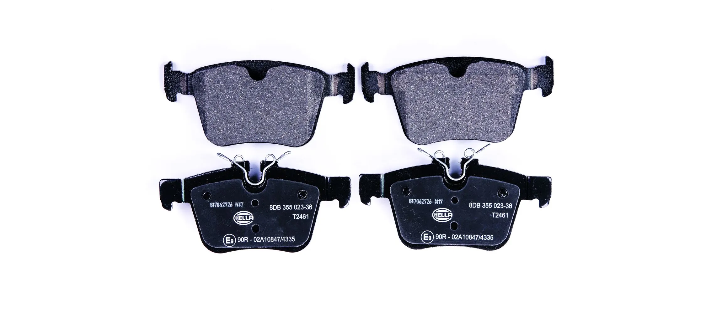 Колодки тормозные задние дисковые HELLA 8DB355023361
