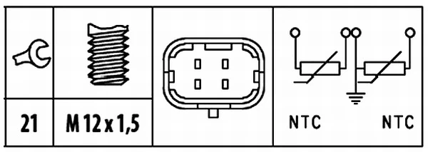 Датчик температуры охлаждающей жидкости 46753479 Ferrari