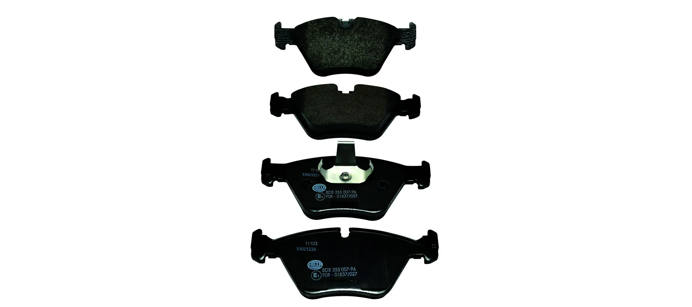 Колодки тормозные передние дисковые HELLA 8DB355007961