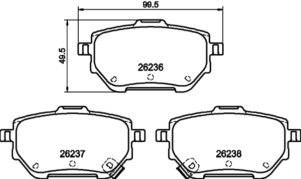 Задние дисковые колодки CTR CKT192