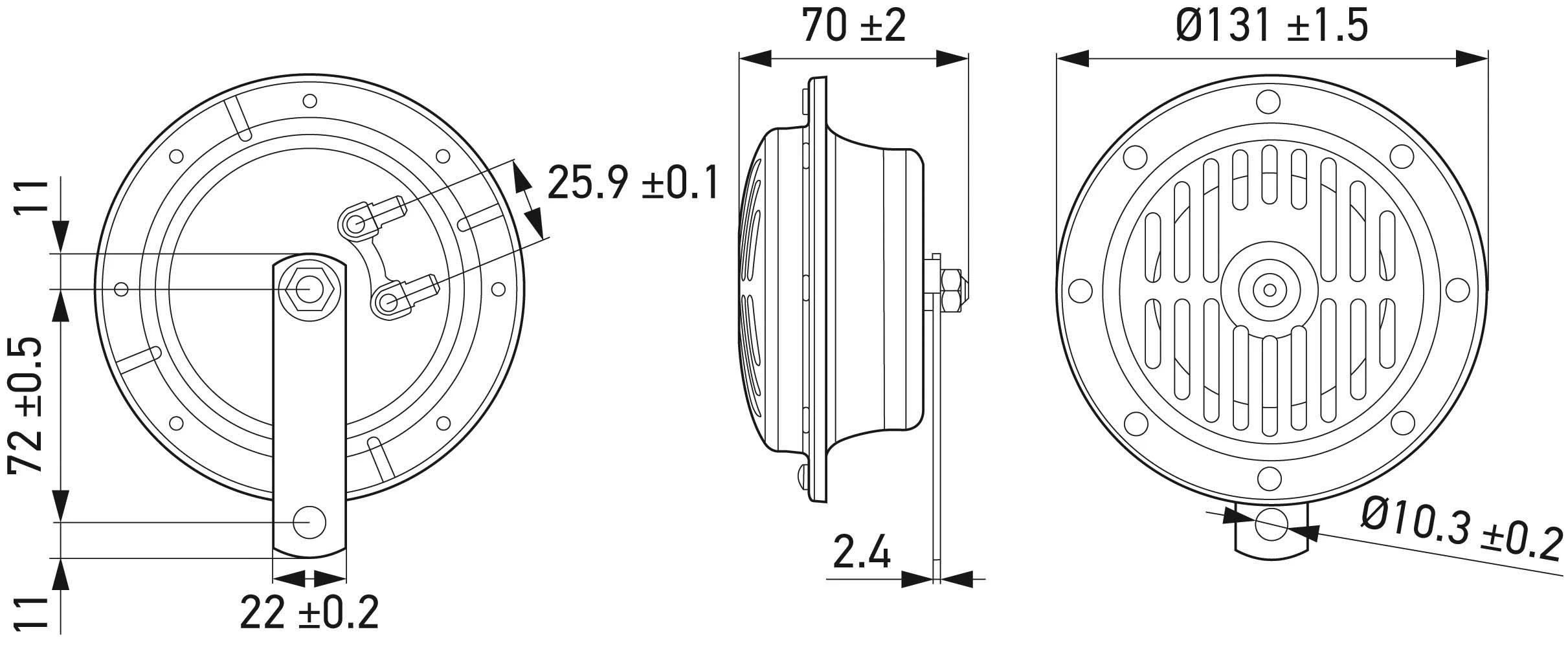 Звуковой сигнал 3CB004811042 HELLA