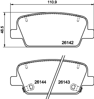  Задние тормозные колодки Hyundai Santa Fe 4
