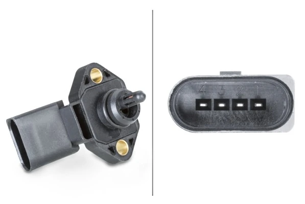 Sensor de presion de carga (inyeccion de aire turbina) 6PP009400481 HELLA