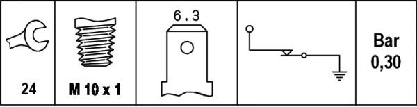 6ZL003259391 HELLA Датчик указателя давления масла