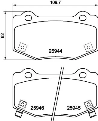 22847817 Opel Колодки тормозные дисковые комплект
