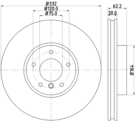 Купить 8DD355117731 HELLA Ротор тормозной