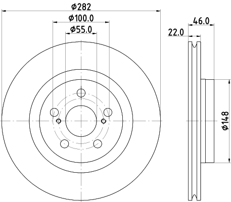 194830 Maxgear Диск тормозной передний
