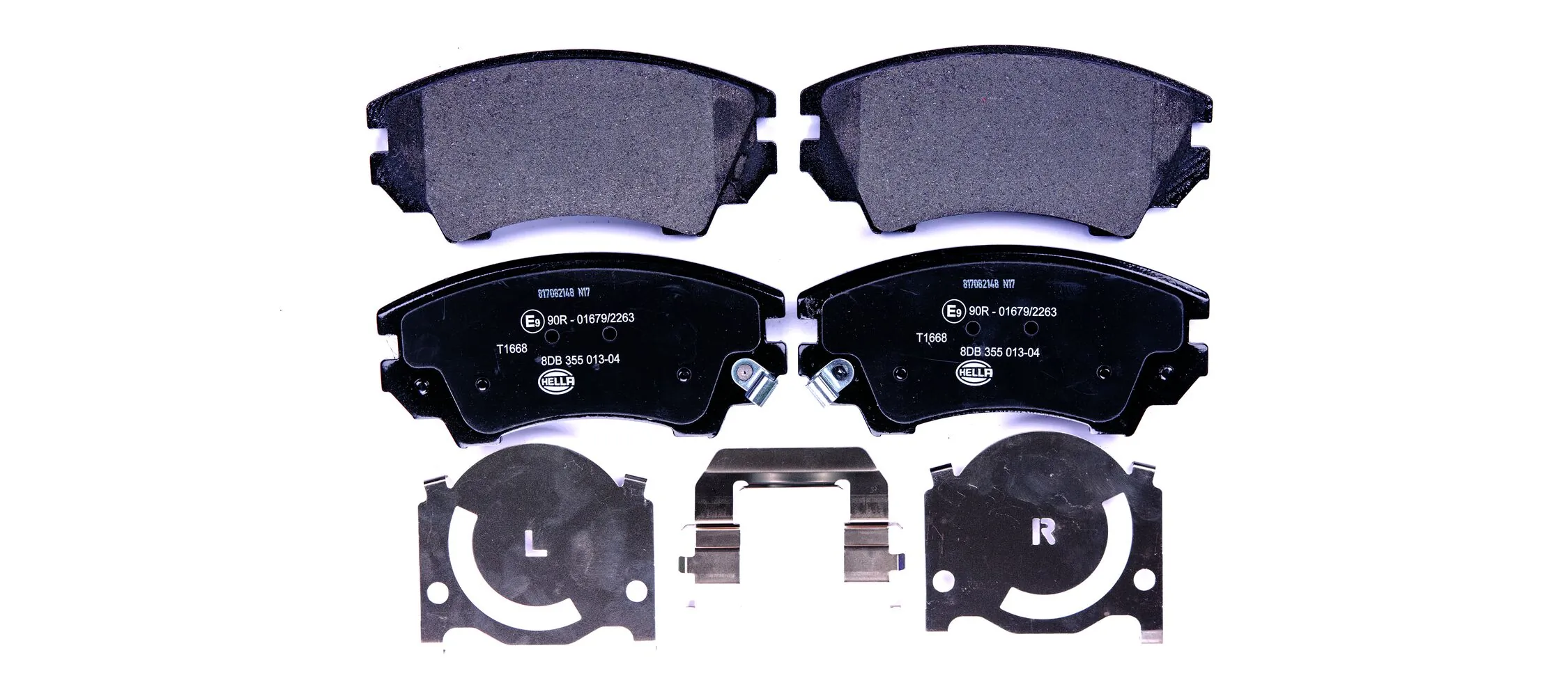 Колодки тормозные передние дисковые HELLA 8DB355013041