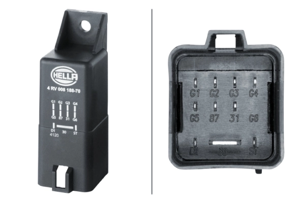 Relê das velas de incandescência Volvo V40 525, 526