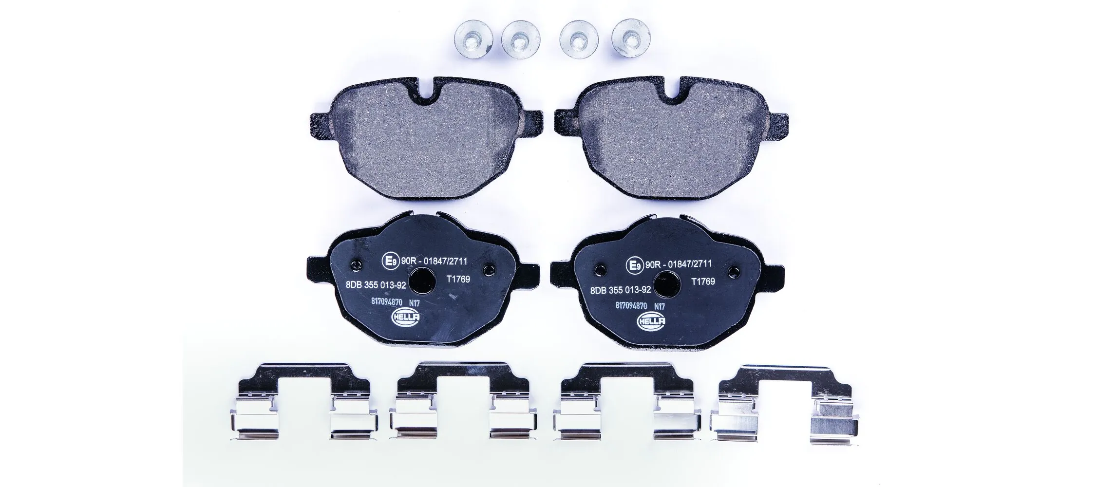 Колодки тормозные задние дисковые HELLA 8DB355013921
