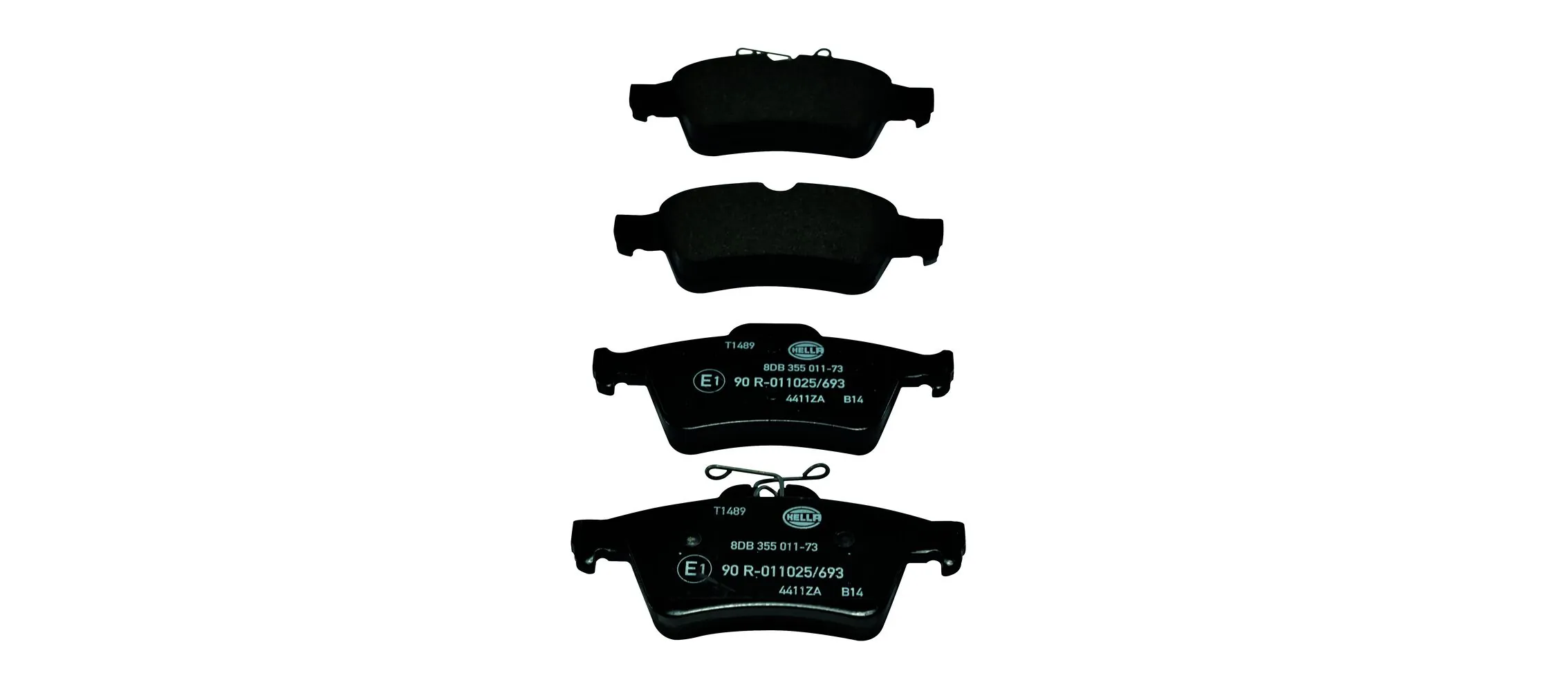 Колодки тормозные задние дисковые HELLA 8DB355011731