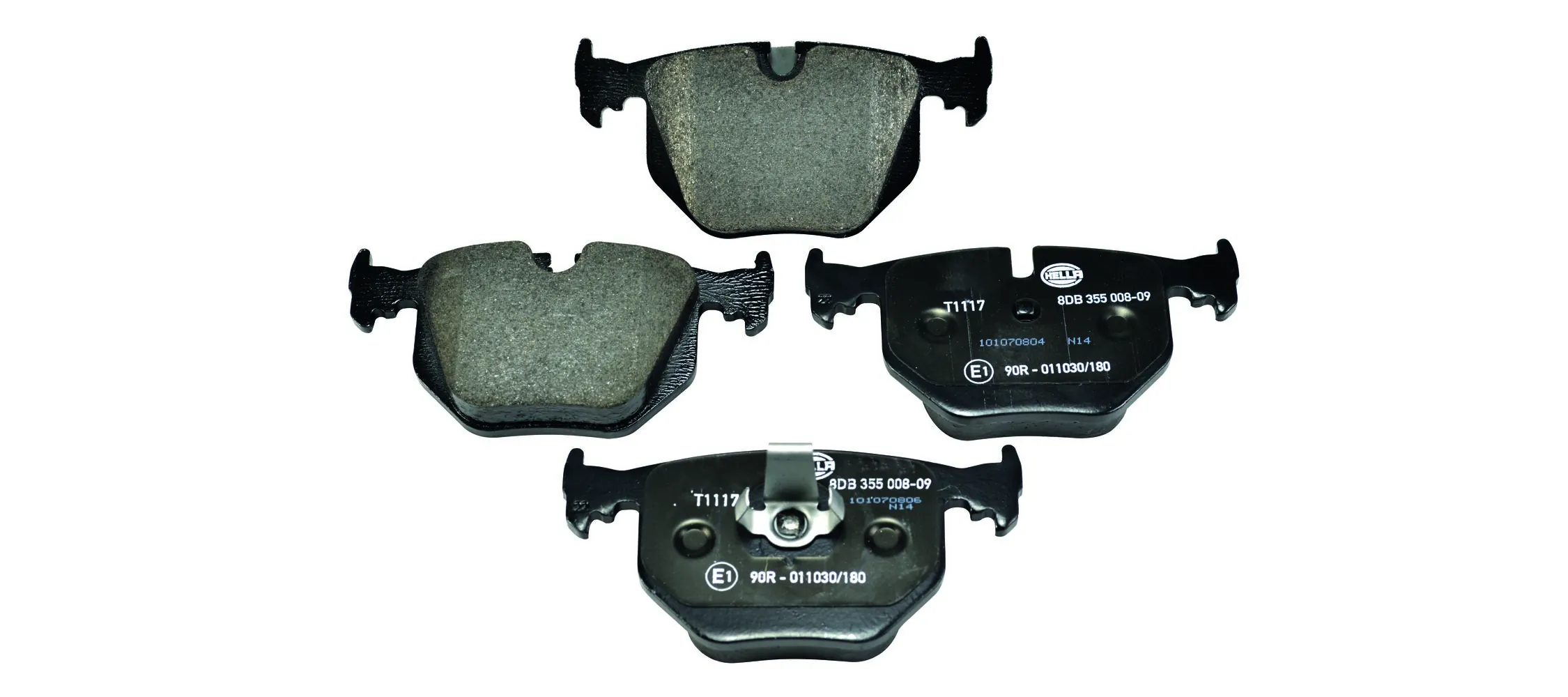 Колодки тормозные задние дисковые HELLA 8DB355008091