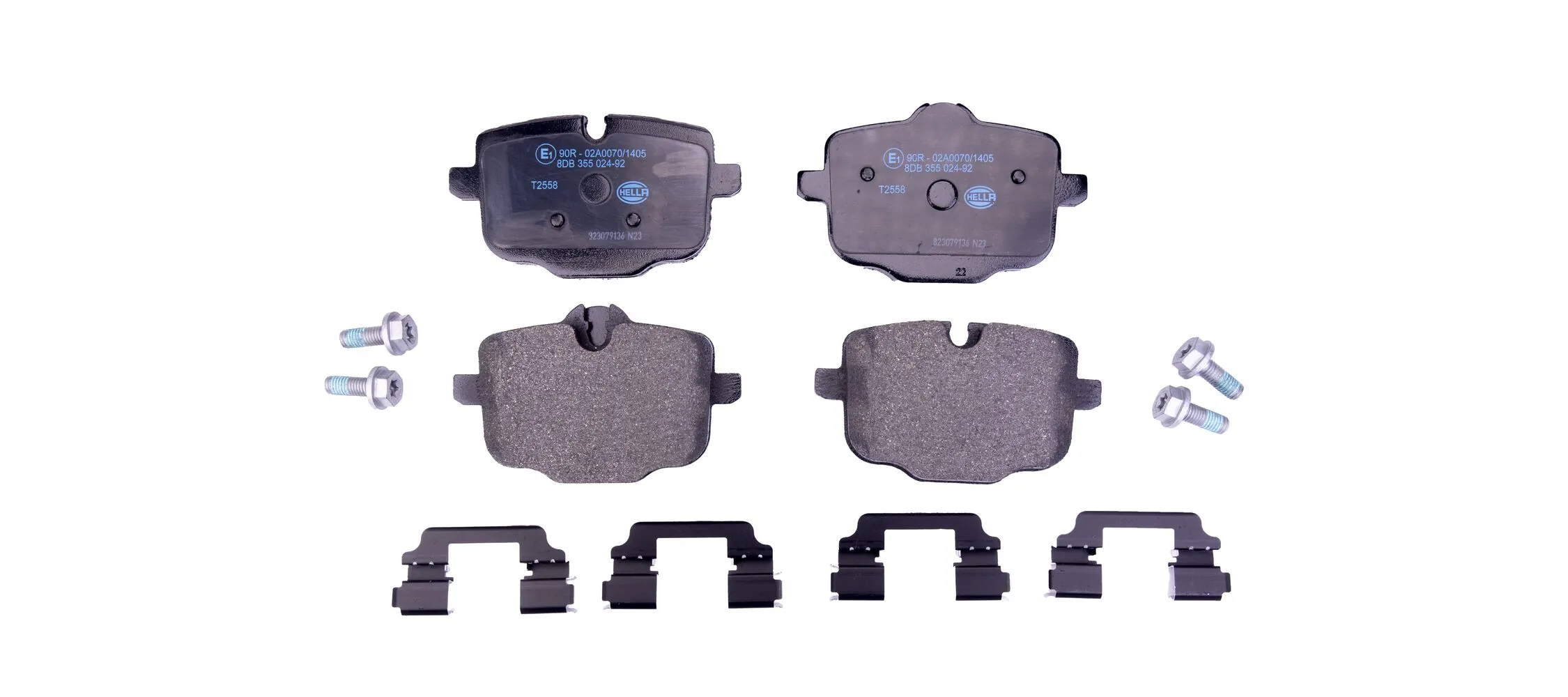 Колодки тормозные задние дисковые HELLA 8DB355024921