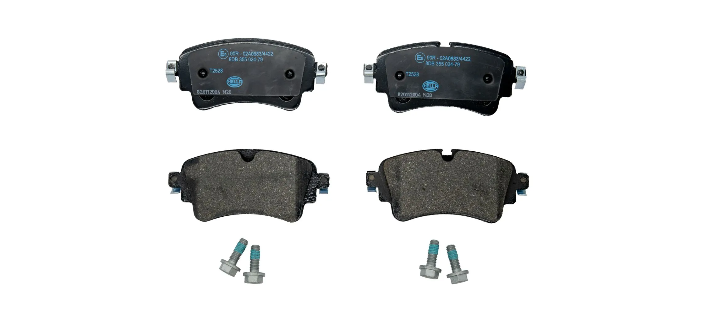 Колодки тормозные задние дисковые HELLA 8DB355024791
