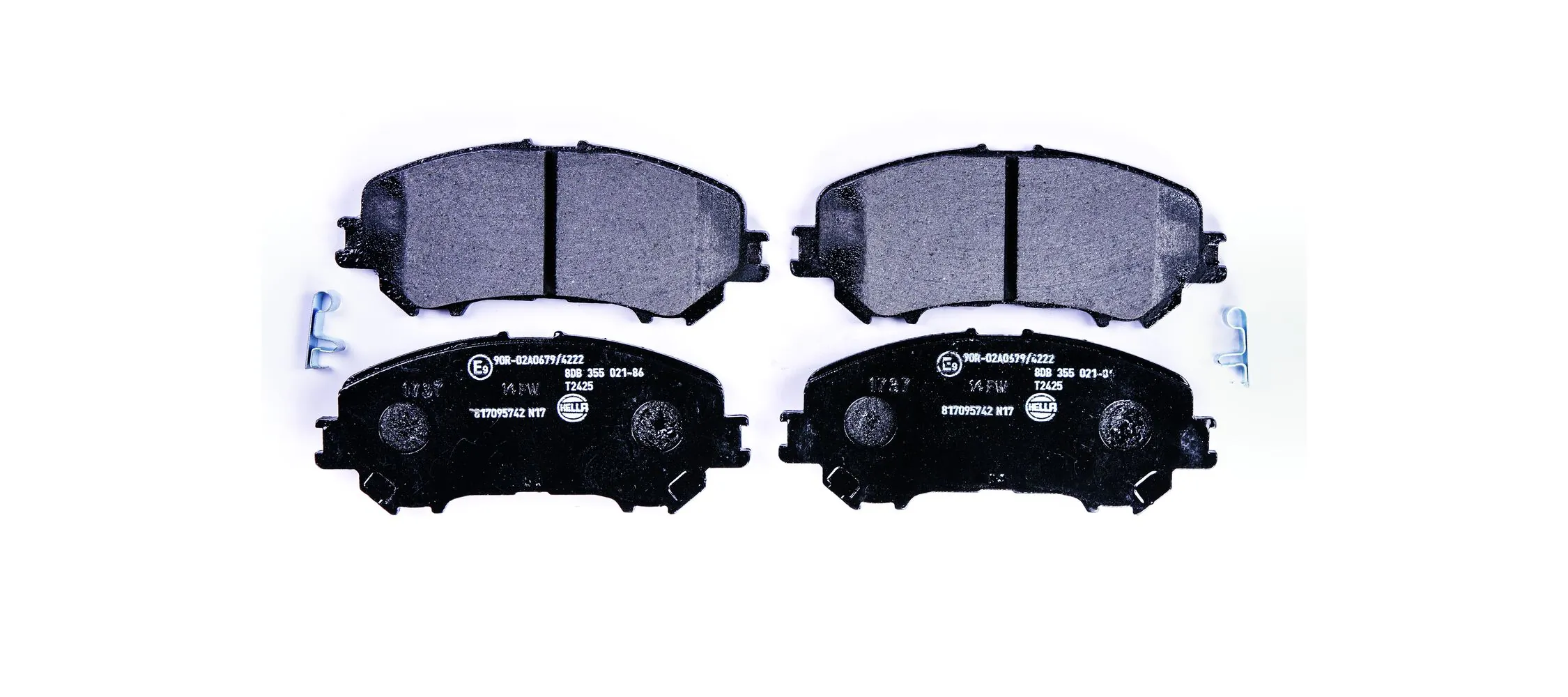 Колодки тормозные передние дисковые HELLA 8DB355021861
