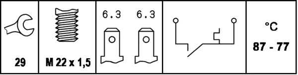 Купить Датчик включения вентилятора Рено 11 5 dr BC37