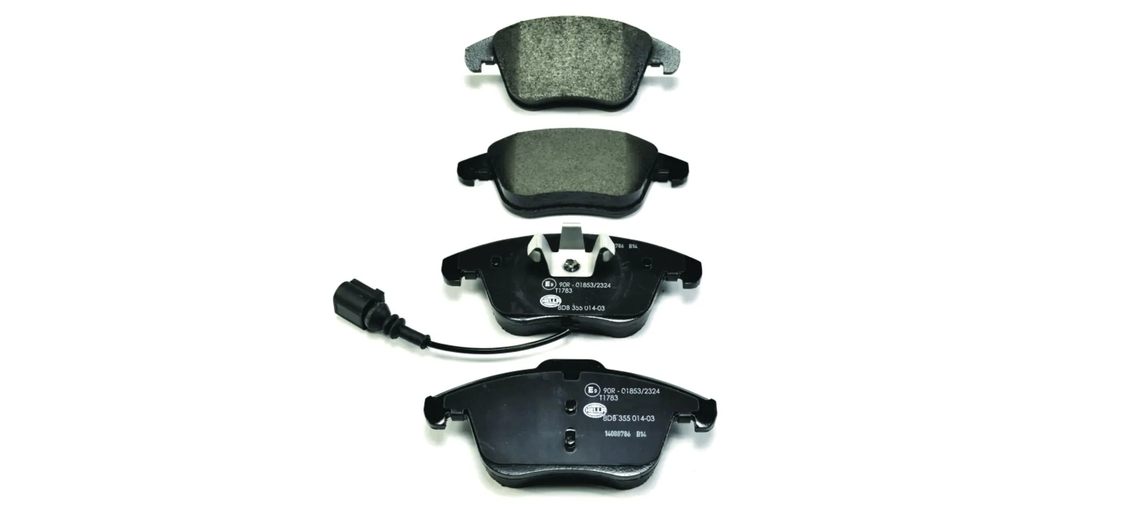 Колодки тормозные передние дисковые HELLA 8DB355014031