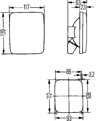 2NE005200001 HELLA Фара противотуманная задняя