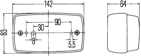 Фонарь противотуманный задний A0005441304 Mercedes