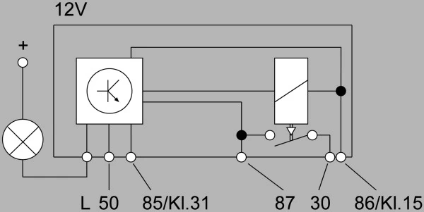 Relê das velas de incandescência Renault 21 S48