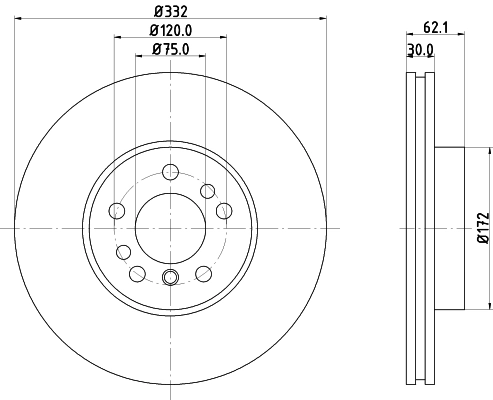 Купить 8DD355127631 HELLA Ротор тормозной