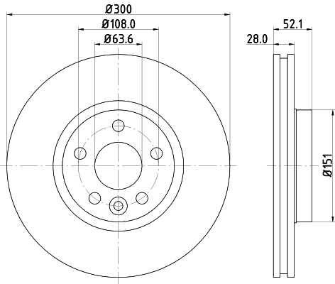 Купить 8DD355118831 HELLA Ротор тормозной