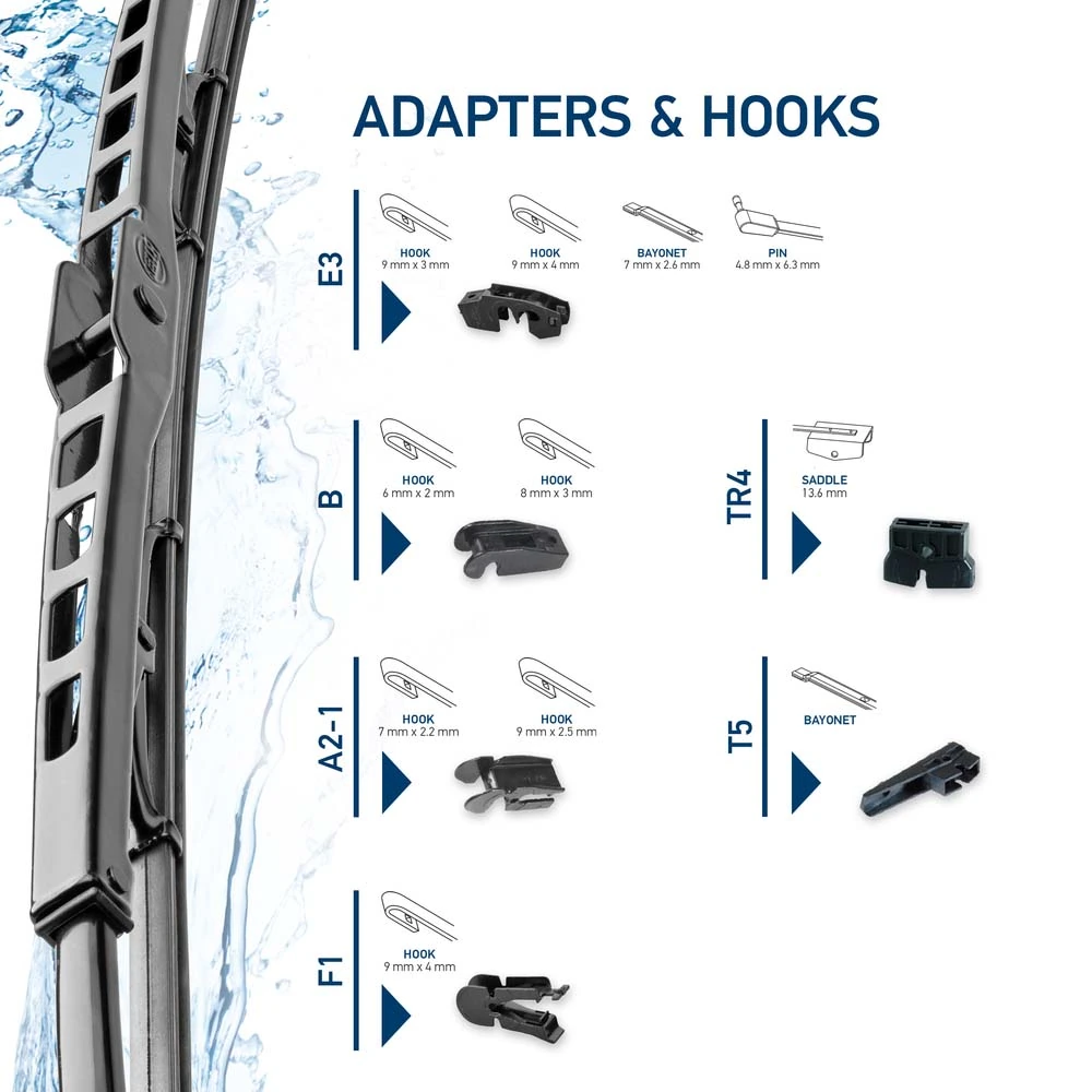 Щетка дворника правая HELLA 9XW184107221