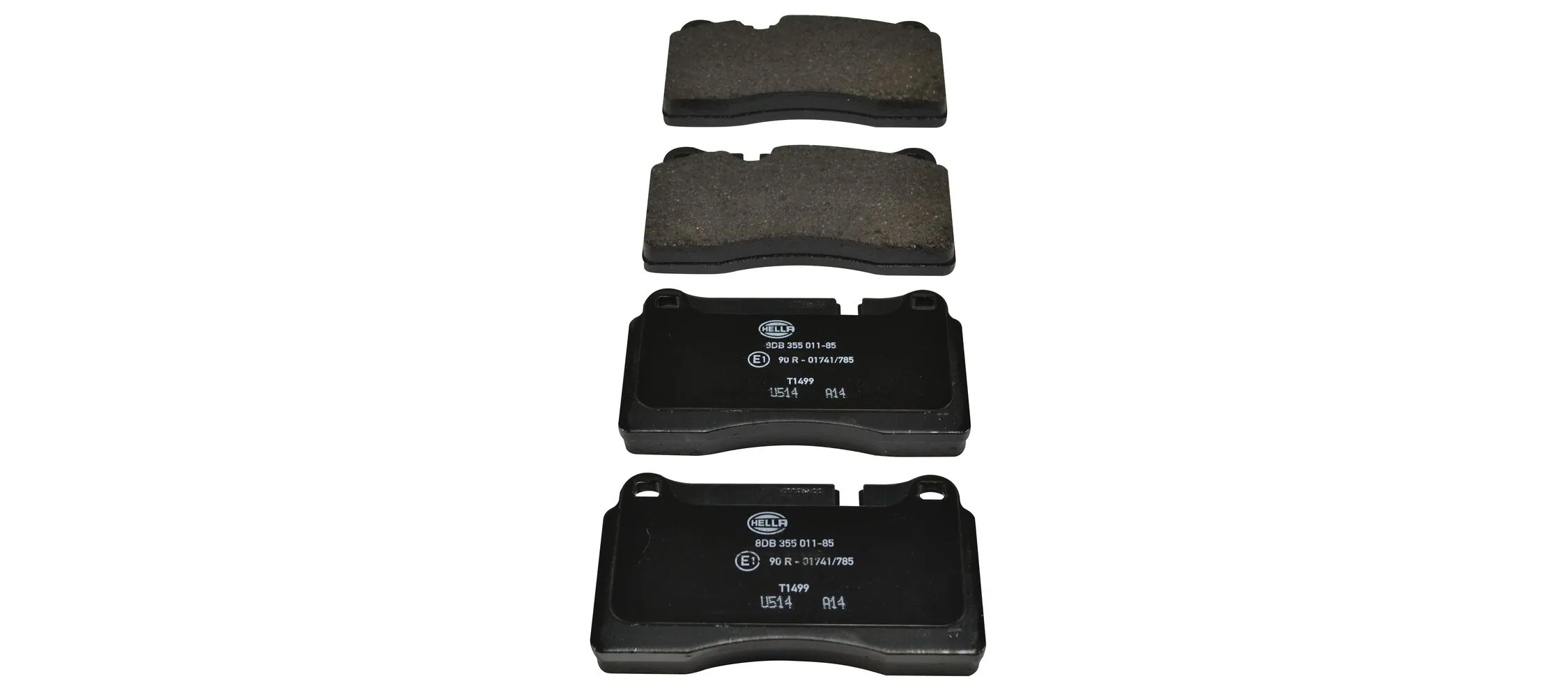 Колодки тормозные передние дисковые HELLA 8DB355011851