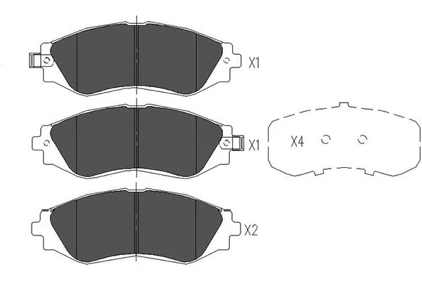 Передние тормозные колодки KBP1001 Kavo Parts