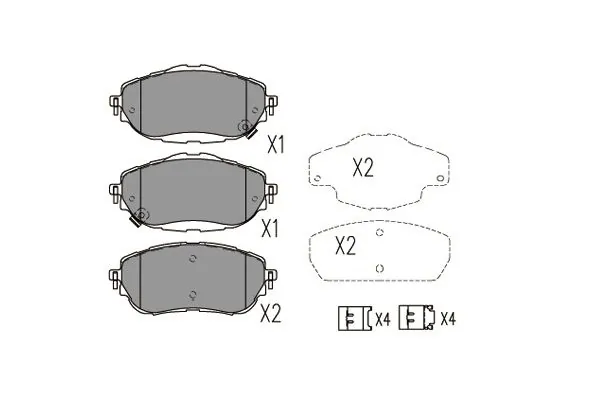Колодки тормозные передние дисковые KAVO PARTS KBP9123