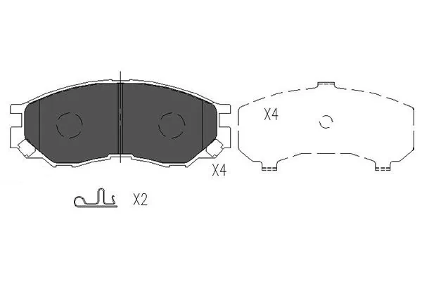Передние тормозные колодки KBP5508 Kavo Parts