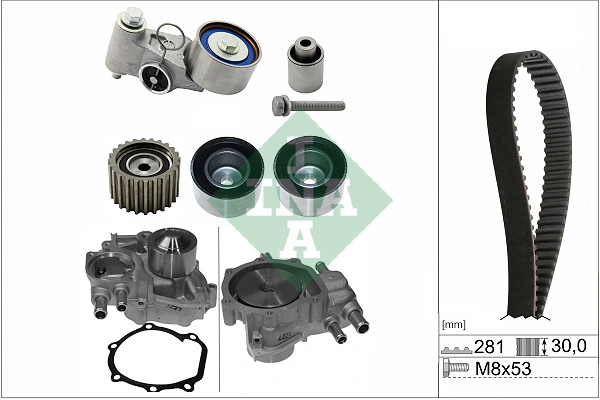 Correia do mecanismo de distribuição de gás, kit Subaru Impreza 3 GH