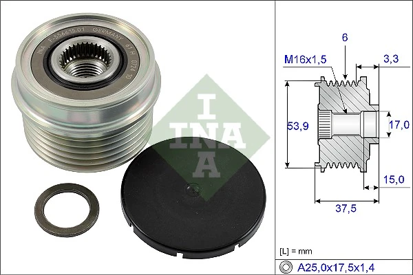 Шкив генератора 940113010141 Magneti Marelli
