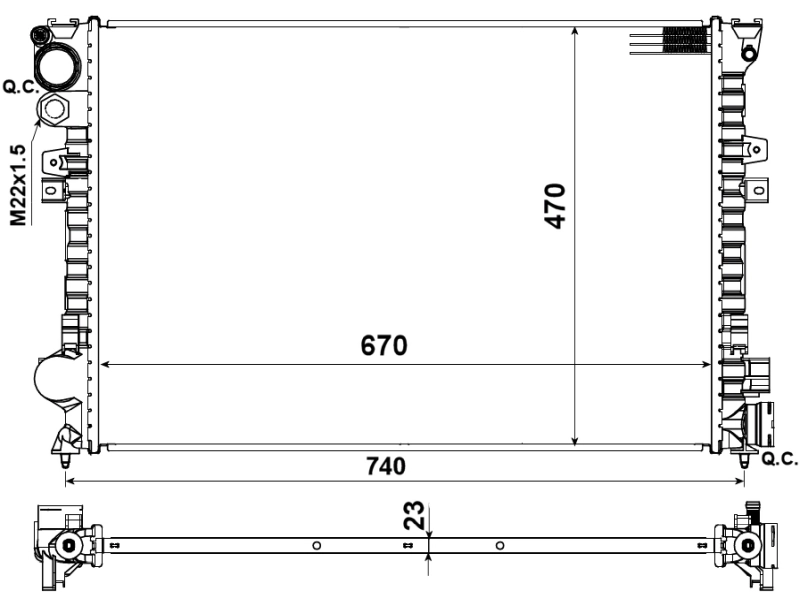 Радиатор 58958 NRF