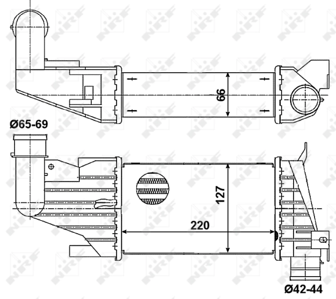 Радиатор интеркуллера Kale 345025