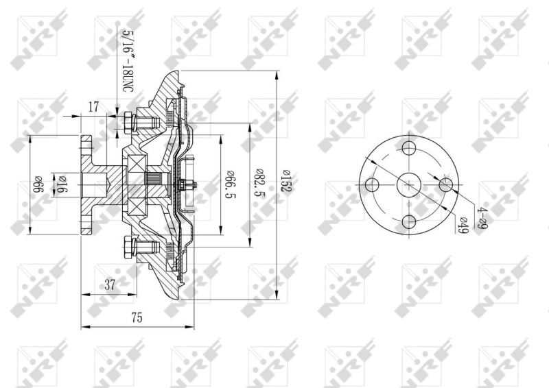  Вискомуфта вентилятора Jeep Cherokee 2