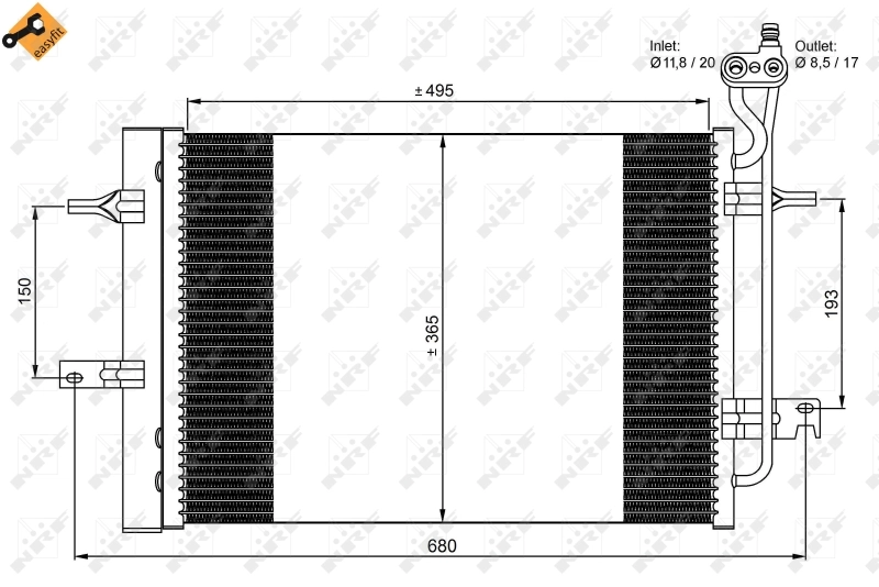 Радиатор охлаждения кондиционера Polcar AC30000P