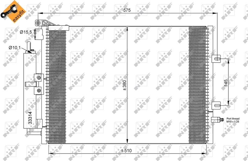 Радиатор кондиционера 35897 NRF