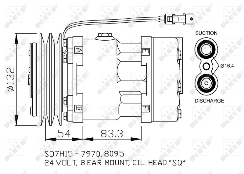 Компрессор системы кондиционирования NRF 32730 цена, от 186.54 USD