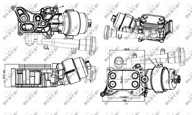  Корпус масляного фильтра NRF 31327