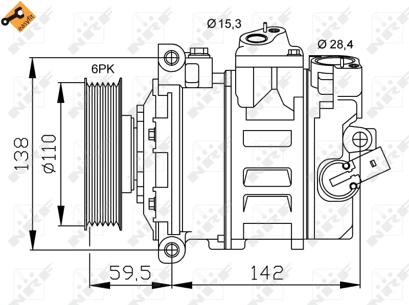PXE141702 Sanden Компрессор хладагента