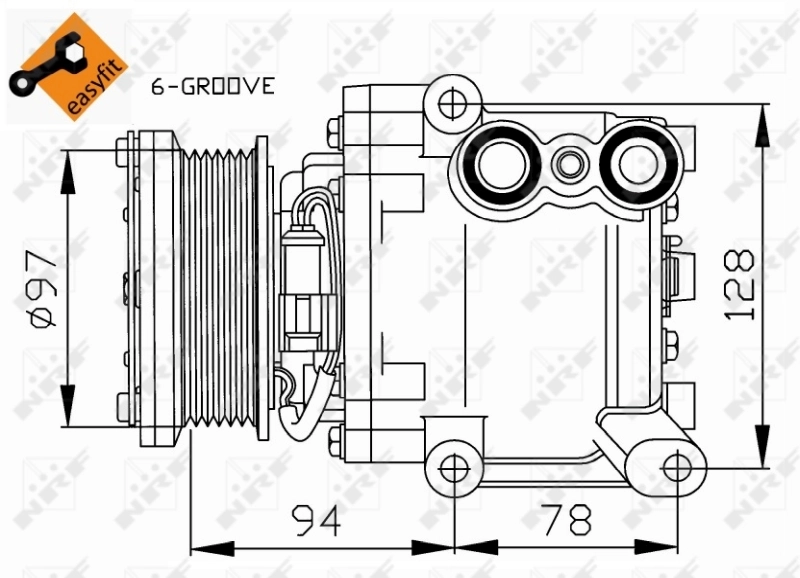 Купить 32724 NRF Компрессор климатической установки