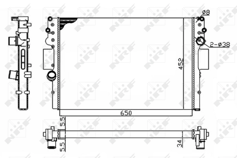 Купить 53614A NRF Радиатор водяной
