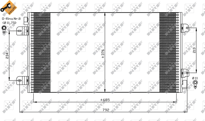 Радиатор кондиционера 35485 NRF
