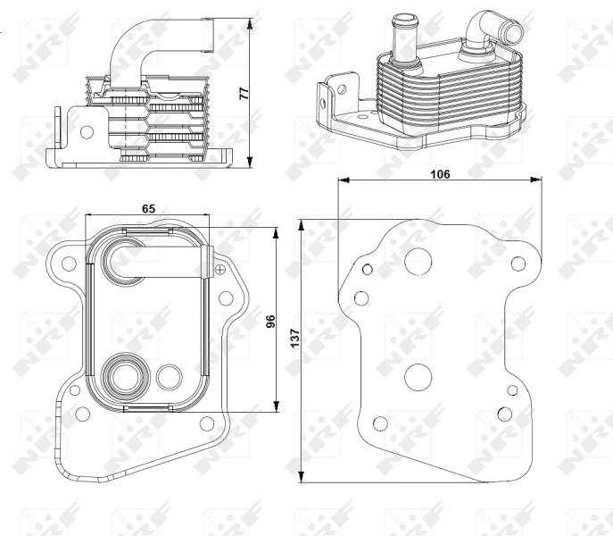 Радиатор масляный холодильник NRF 31753