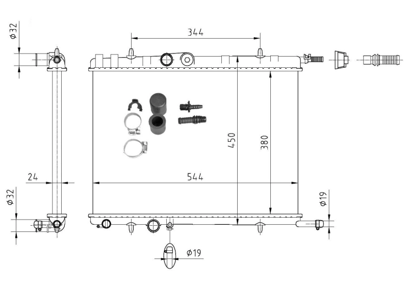 Радиатор охлаждения NRF 53424A