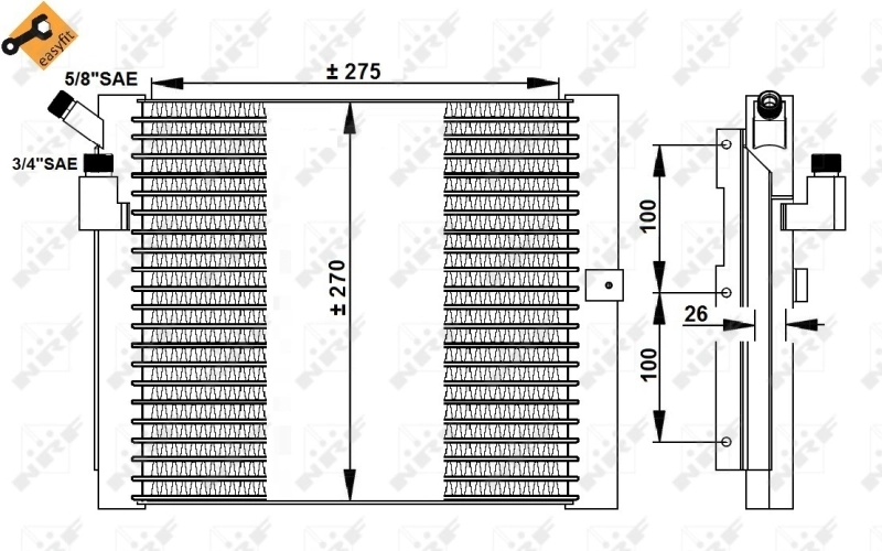 Купить 35037 NRF Радиатор системы охлаждения кондиционера