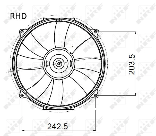 Ventilador elétrico de esfriamento montado (motor + roda de aletas) Mercedes C W202