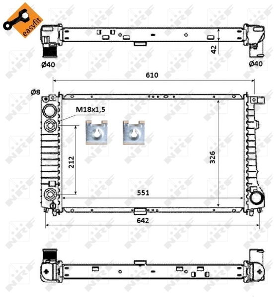 Радиатор охлаждения NRF 53877